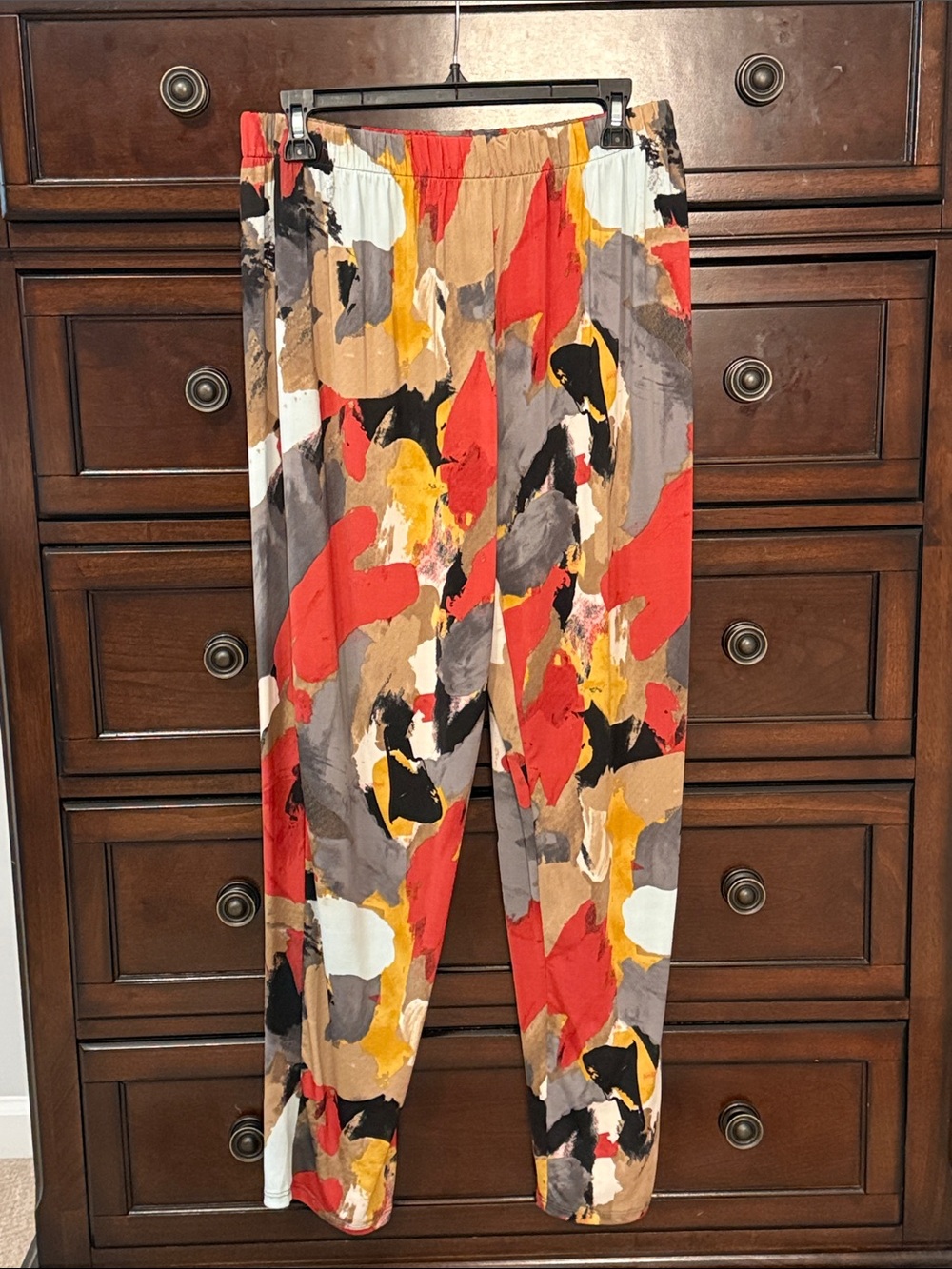 Multicolor Abstract Print Women's Pants Suit - Picture 5 of 6